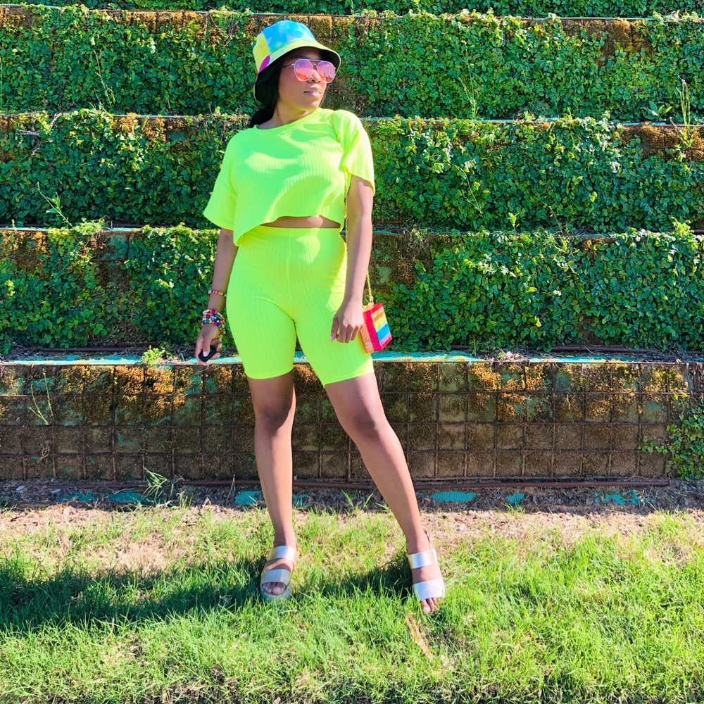 Lime Green two-piece set